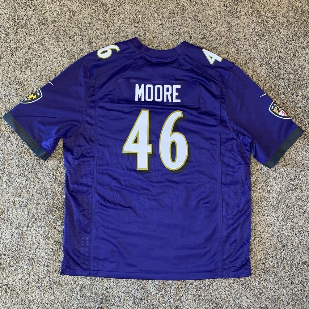 Nike Baltimore Ravens Jersey Mens XXL NFL On Field Nick Moore #46 Blank Front